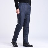 羽绒裤 内胆 中老青年加厚高腰内外穿保暖白鸭绒东北棉裤 男士 秋冬季