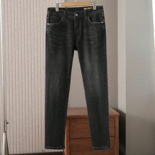 男士 中腰直筒休闲百搭长裤 秋冬季 五袋款 子 厚款 品牌撤柜棉弹牛仔裤