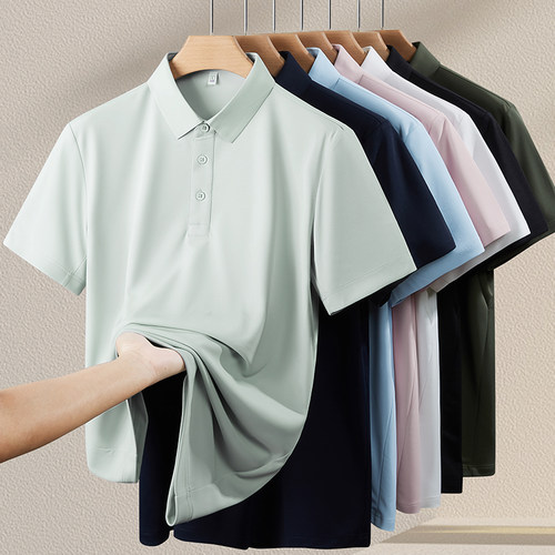 高级感短袖polo衫男士夏季薄款