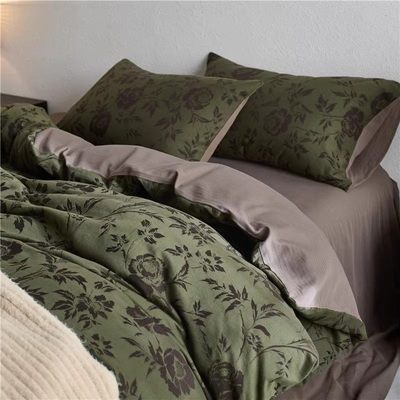 法国LITT复古提花全棉四件套纯棉床笠款床上用品法式中古风高级感