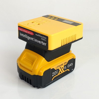 适用于DEWALT得伟款锂电池逆变器充电宝插口18v20v变220v智能变压