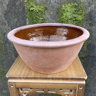 老式加深和面盆家用陶瓷晒酱盆大陶盆发面盆揉面盆大瓦盆腌肉泥盆