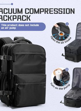 Men Vacuum Compression Backpack 15.6in Laptop Backpack Expan