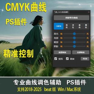 飞鱼CMYK曲线辅助插件调色工具精准胶片色彩调整滤镜动作扩展面板