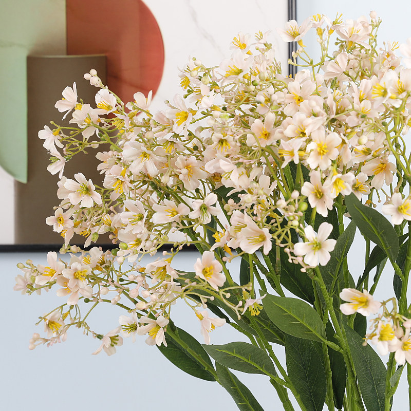 橘梦瑞香花花艺绢花单支仿真花图片