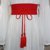 通用款 自制大红色汉服流苏款 腰带 少量 腰封绑带 古风纯色古装