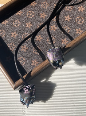 小众设计绮罗宝相花紫色花苞腰带女汉服连衣裙束腰装饰腰带细腰绳