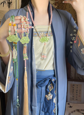 爱莲说新中式流苏禁步项链