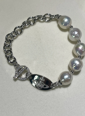 西太后土星手链精工纯银天然极光巴洛克s925银精工