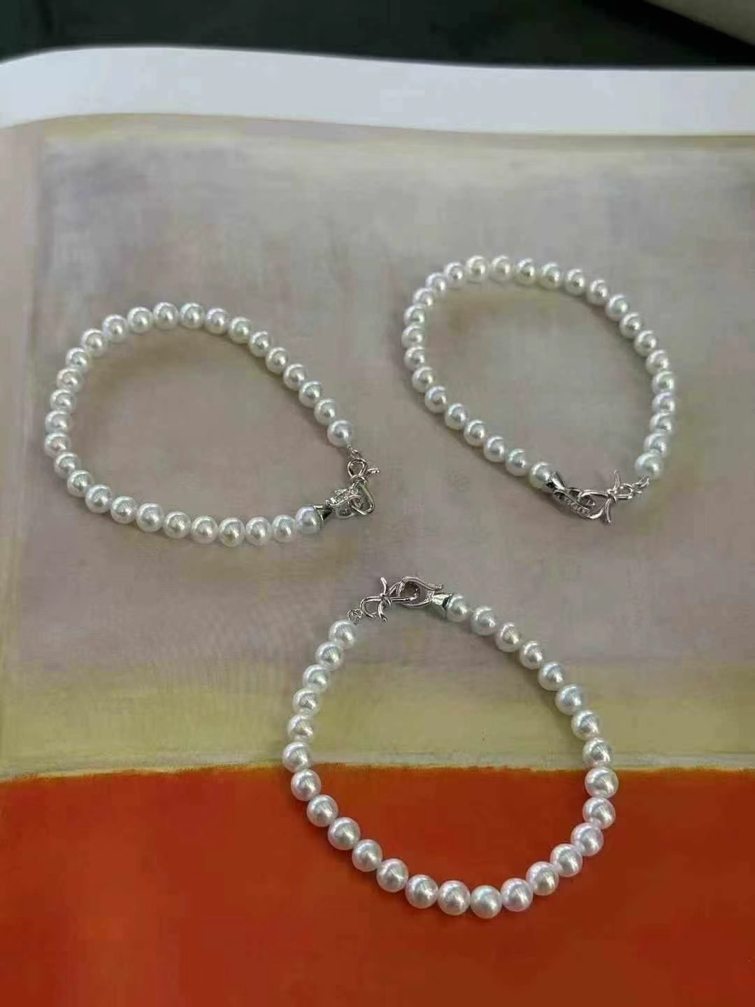 天然淡水珍珠手链女款轻奢小众精致闺蜜礼物送女友5-6淡水AK极光