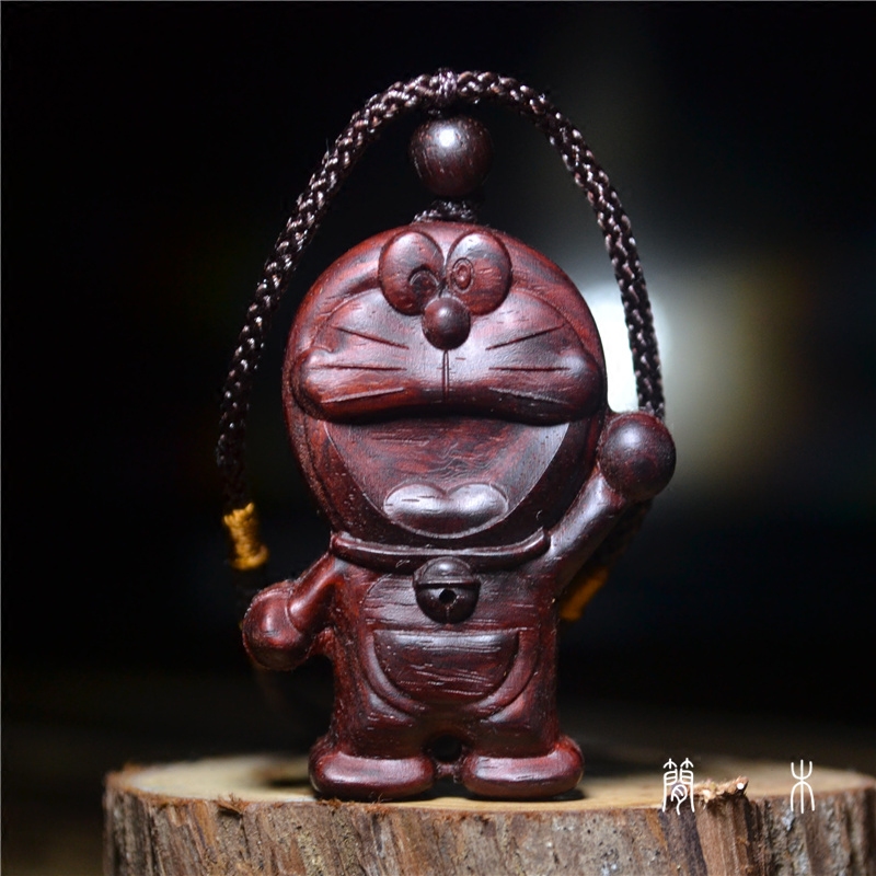 哆啦A梦机器猫印度小叶紫檀吊坠
