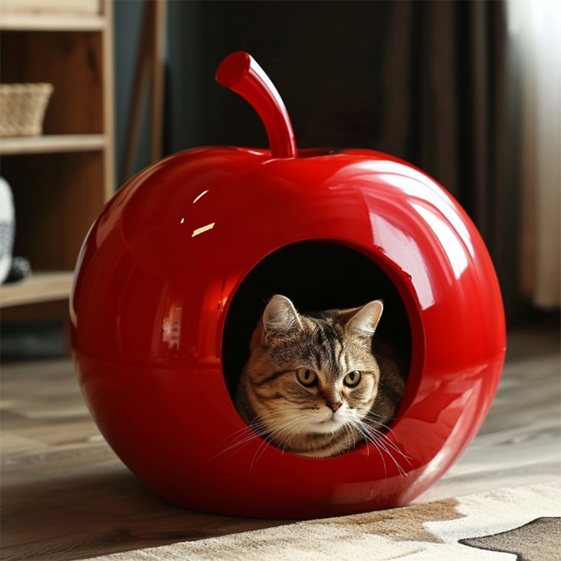红色苹果新型猫窝四季通用猫别墅