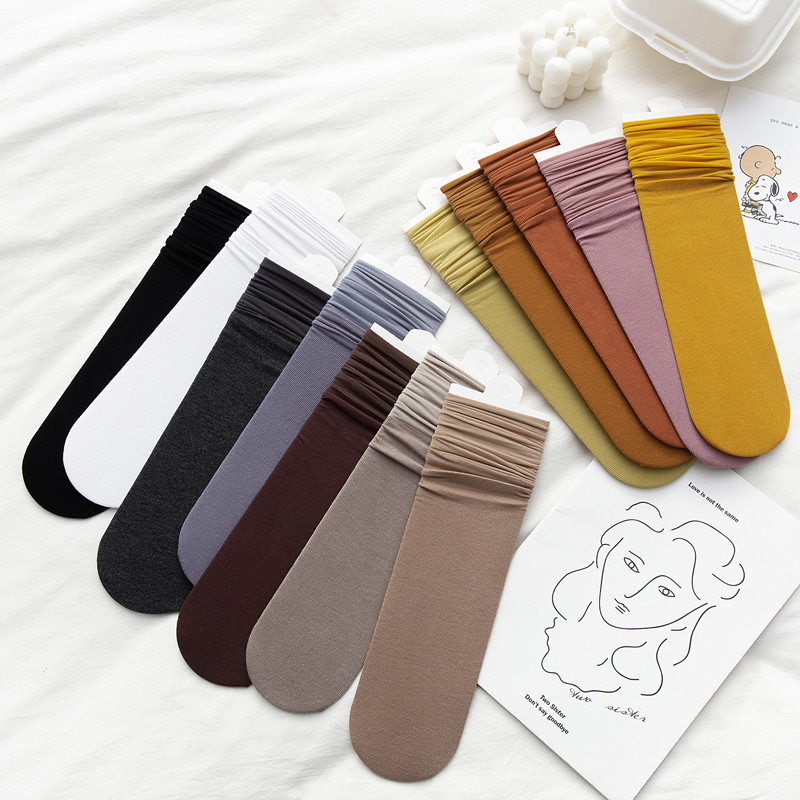 冰冰春夏季纯色网红ins无根袜子