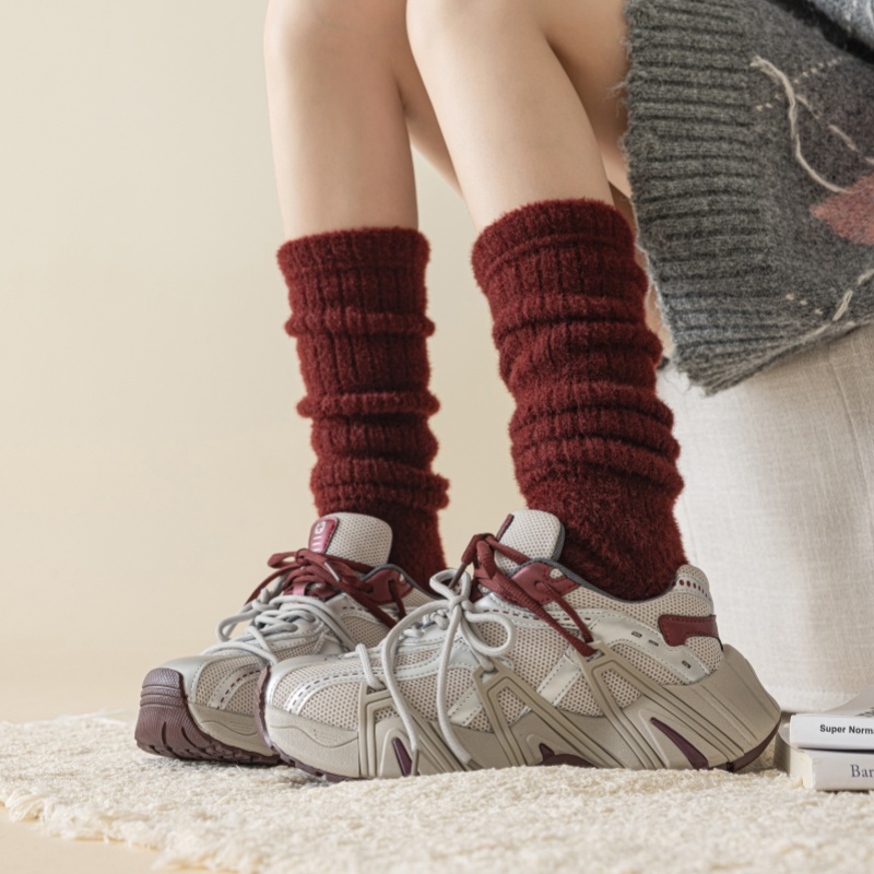 美腿女士毛绒绒宽松袜套