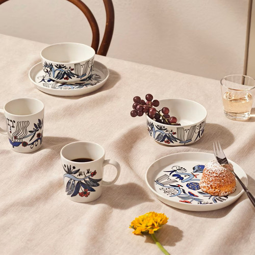 芬兰Arabia Puutarhurit田园诗歌陶瓷杯碗盘园丁绿植多肉花盆