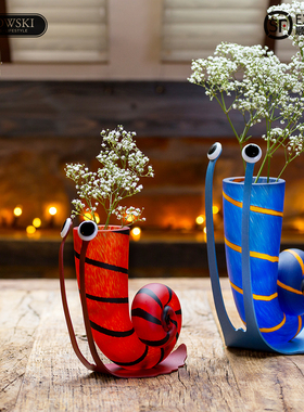 德国Borowski玻璃艺术品 杰克蜗牛创意花瓶 家居装饰摆件新家礼物