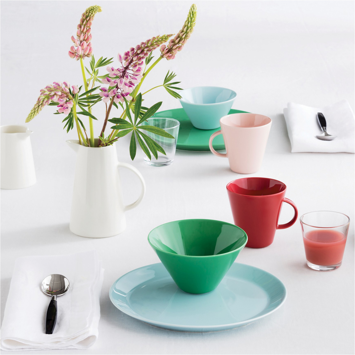 arabia芬兰纯色餐具简约风咖啡杯