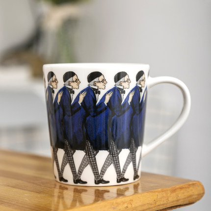 瑞典Design House Elsa插画马克杯陶瓷杯 北欧ins风杯子 蓝叔叔