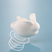 清仓特价 台湾Chu an大理石手工摆件纸镇飞兔财气飞猪创意礼物