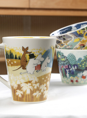 日本yamaka 山加moomin大容量马克杯 芬兰卡通姆明 进口陶瓷杯