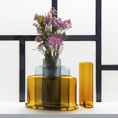 土耳其NUDE努德玻璃花器家居装 饰简约北欧风桌面花瓶搭配摆件莱尔