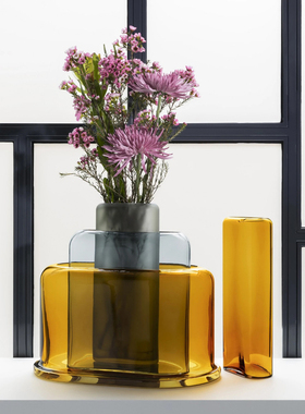 土耳其NUDE努德玻璃花器家居装饰简约北欧风桌面花瓶搭配摆件莱尔