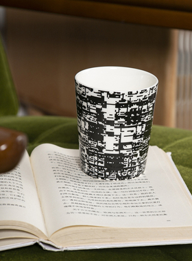 瑞典Design House城市系列陶瓷杯 黑白简约无手柄马克杯280ml握杯