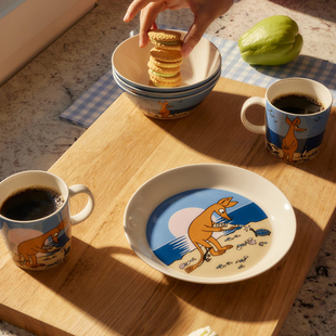 芬兰arabia moomin姆明 可爱陶瓷碗亚美卡通餐盘 ins北欧可爱礼物