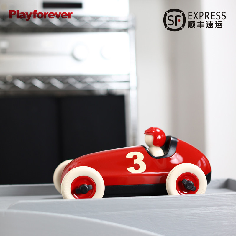 英国playforever耐顽经典布鲁诺飞机三轮摩托珍藏玩具车摆件礼物