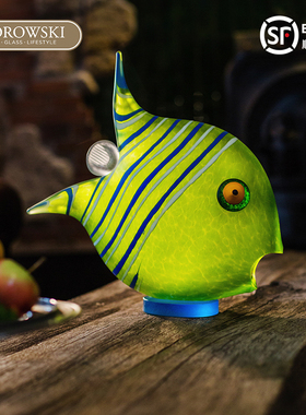 德国Borowski玻璃艺术 吉利鱼公主 天使鱼皇后 开业摆件 家居礼物