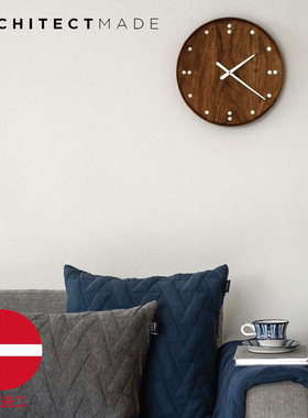 丹麦ARCHITECTMADE设计品FJ Clock芬祖尔原木手工时钟北欧挂钟