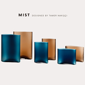 迷雾彩色款 半透明玻璃花瓶 创意花器 土耳其NUDE努德 家居装 饰