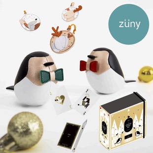 臺灣zuny 知更鳥小鹿馴鹿駝鹿掛件創意撲克 15周年限定圣誕節禮盒
