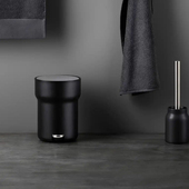 丹麦eva solo卫浴系列脚踏垃圾桶不锈钢纸篓5L卫生间北欧质感黑