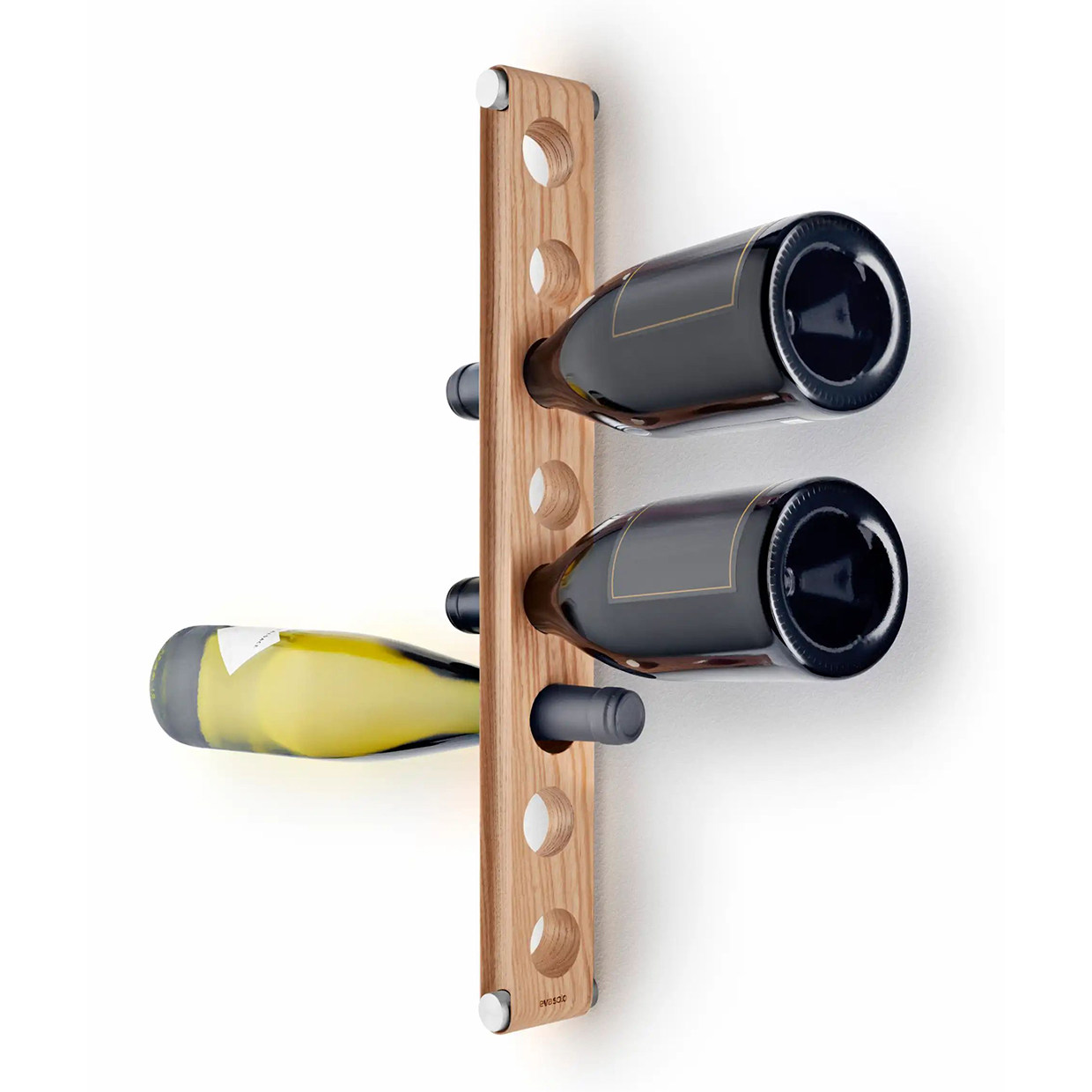丹麦eva solo墙挂式酒架 北欧简约葡萄酒红酒 悬挂式橡木酒架