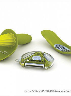 英国JOSEPH JOSEPH 削皮器压蒜器榨汁器三件套装绿色 实拍图