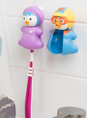 马来西亚Flipper 吸盘牙刷架Pororo 啵乐乐 波鲁鲁 绝版