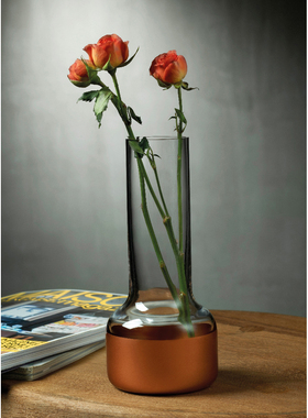 土耳其NUDE努德 金色时光铜底色玻璃花器置物盘烛台 桌面小花瓶