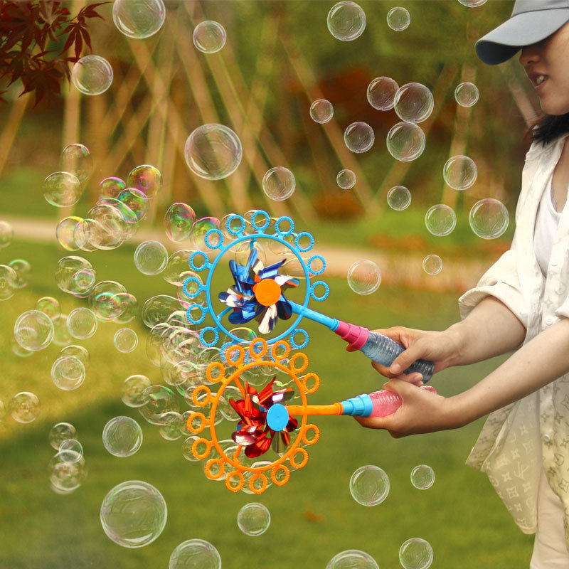 2021 WINDMILL BUBBLE MACHINECHILDRENS TOY BUBBLE WAND BUBBLE BLOWER NEW COLORFUL BUBBLE WINDMILL DOUYIN THE SAME MODEL
