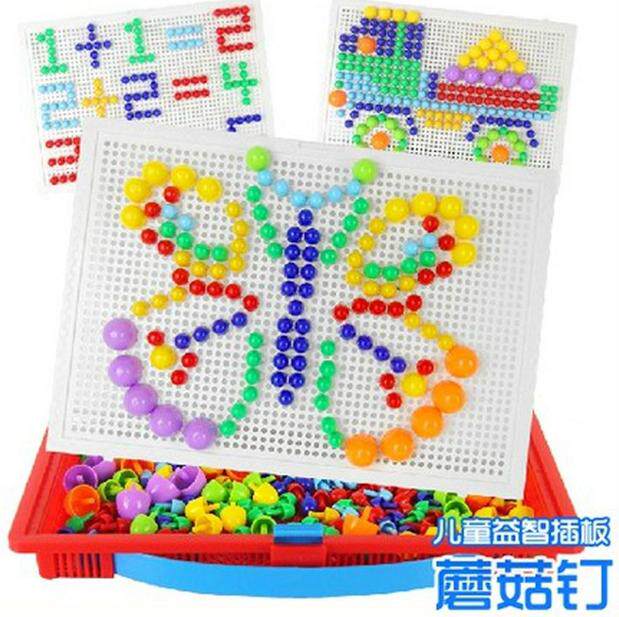 소년 소녀를 위한 어린이 교육 장난감 버섯 손톱 대형 조립 퍼즐 유치원 선물 도매 매점 상품 핫 세일