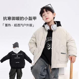 男童短款轻薄羽绒服90%白鸭绒棒球领保暖外儿童韩版冬装棉服免洗