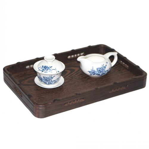 茶盘文盘长方形鸡翅木中式复古