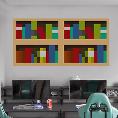 我的世界防水自粘儿童房墙贴海报