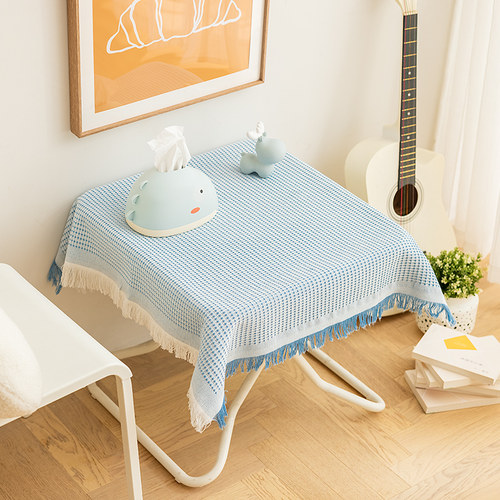 简约现代棉线编织餐桌茶几盖巾