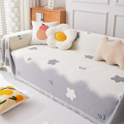 雪尼尔沙发巾盖布一体式沙发套罩