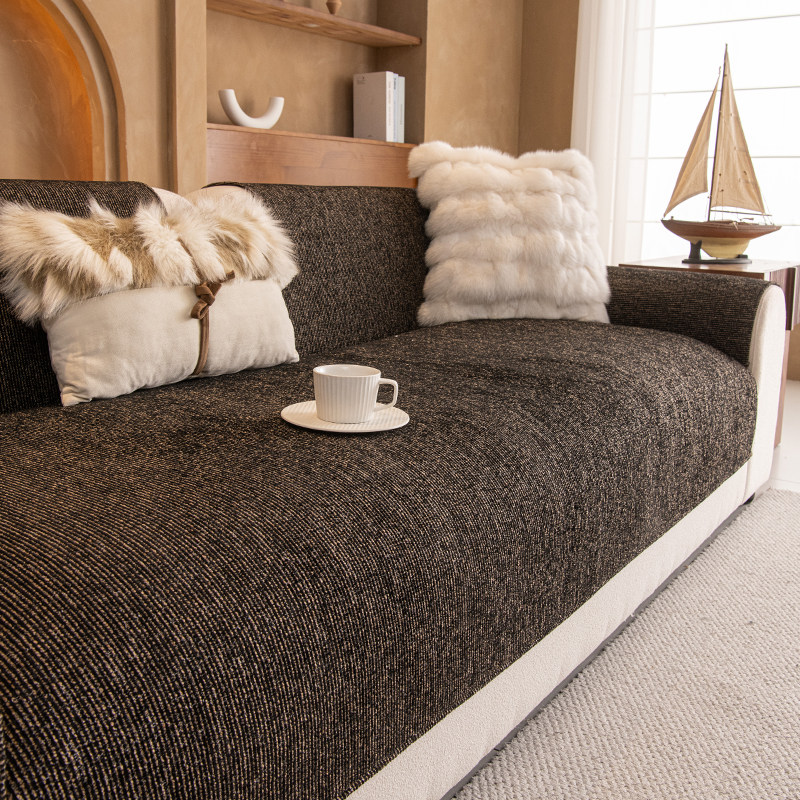 轻奢深色沙发垫子直排沙发专用坐垫四季通用2026新款高级感防猫抓