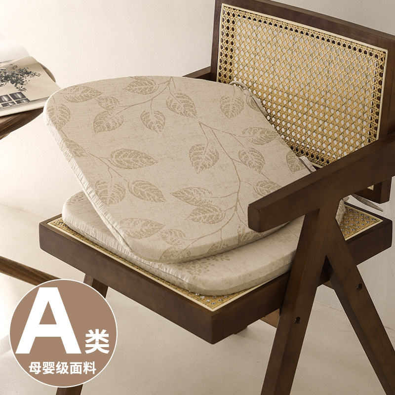 中古风坐垫椅子垫棉麻海绵马蹄垫椅垫餐厅板凳垫家用蒲团垫新款