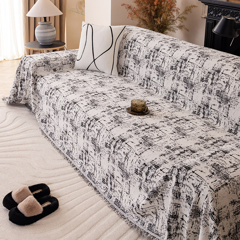 国潮水墨风沙发巾四季通用防滑冬季一整张防猫抓套罩毯全包盖布,居家布艺,沙发垫,淘宝优惠券,粉丝福利购,淘宝优惠卷