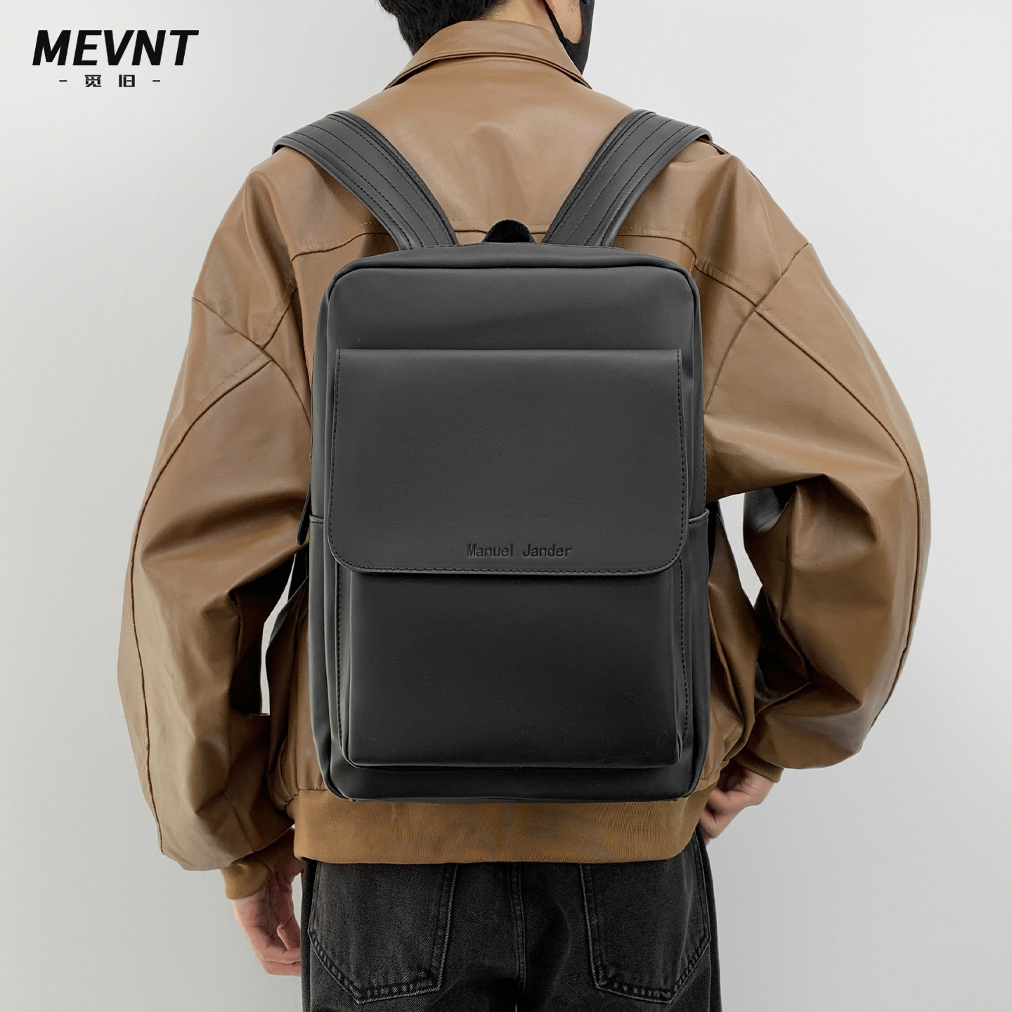 觅旧潮牌高级感双肩包男电脑背包