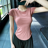 健身衣冰丝运动t恤上衣女短袖 运动服专业跑步速干衣瑜伽服运动装